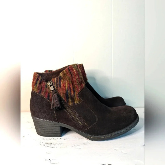 BOC Bendell Leather Booties in Dark Brown size 8 Fall Sweater Cozy Heel - Picture 1 of 8